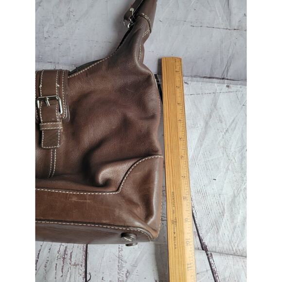 FOSSIL 1954 75082 Vtg Brown Leather Shoulder Hand Bag Purse 12X9X3 inch Women's - Picture 14 of 15